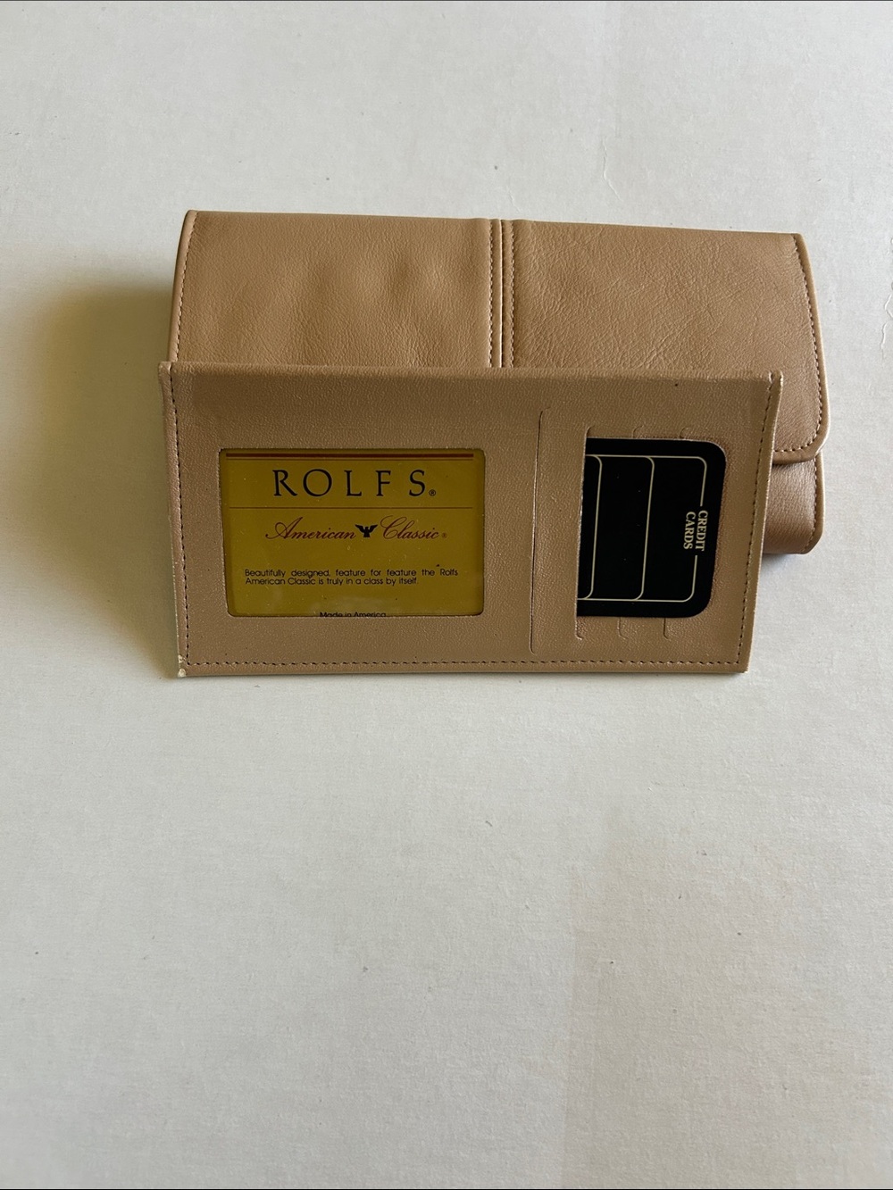 Rolfs Smooth Tan Clutch Wallet with Metal Snap - Picture 3 of 5
